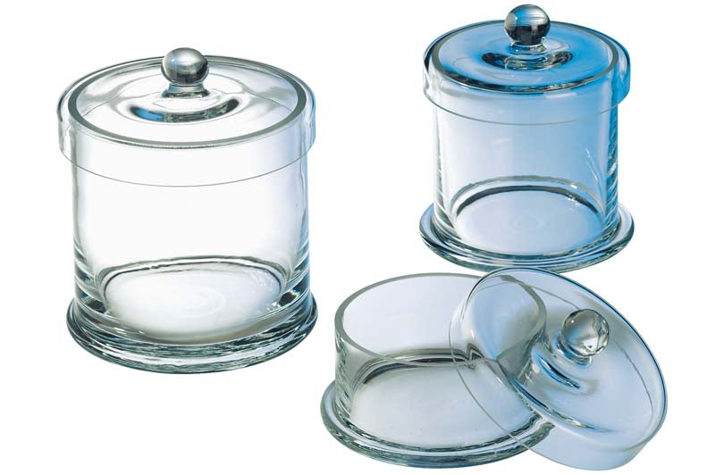 Glas mit Deckel, Ø 10 cm, 10 cm hoch